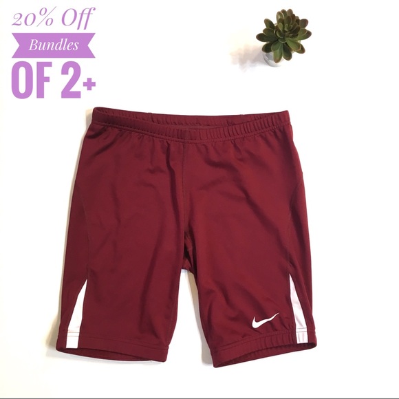 burgundy compression shorts